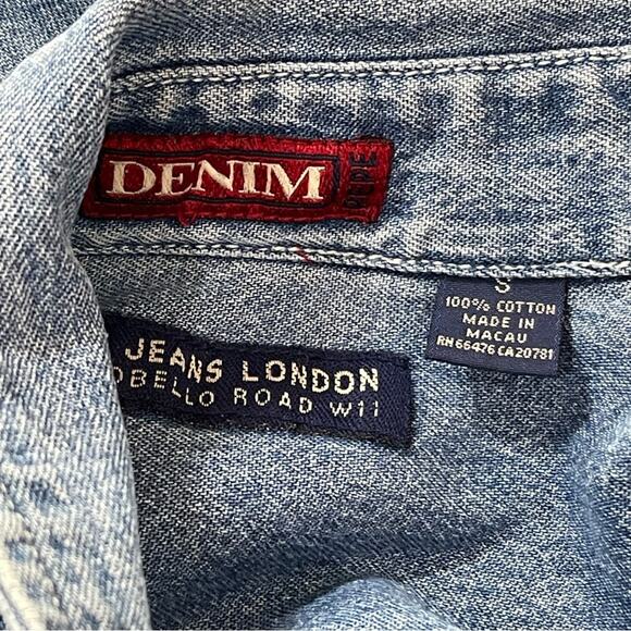 Vintage Pepe Jeans London Portobello Road W11 Denim Button Up Shirt - Small - Picture 13 of 15